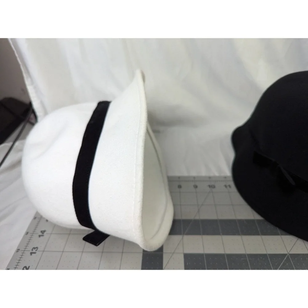 Gymboree Dressed Up Girls Hat Black White Lot Size M‎